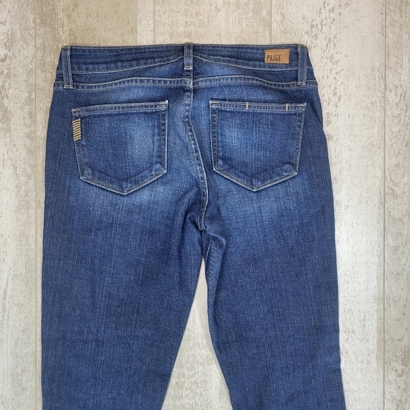 PAIGE Distressed Verdugo Ankle Jeans, Orleans Destructed medium wash size 27 - Picture 7 of 7